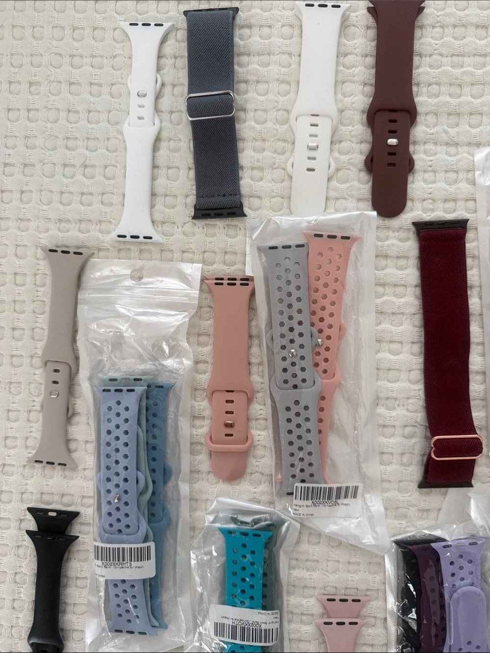 New bundle of 27 Assorted Silicone and Sport Apple Watch Bands - Multiple Colors